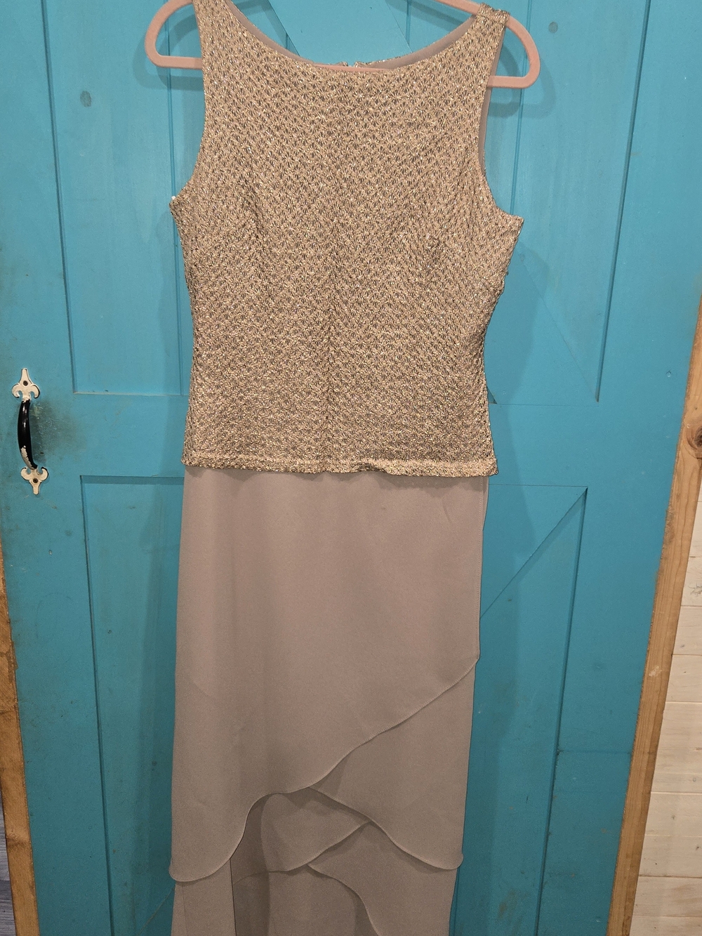 Jump Sleeveless Two-Piece Maxi Dress in Taupe